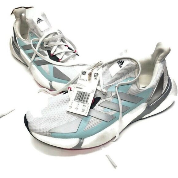 Adidas X9000L4 Running Shoes Womens 10.5 Sneakers FW8405 Crystal White Silver - Picture 2 of 11